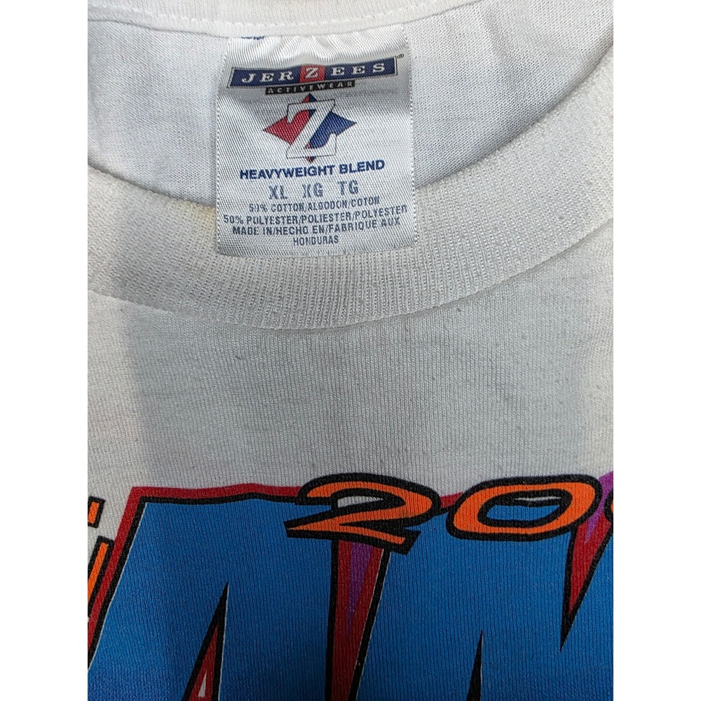 Vintage 2001 AMC Day Cecil County Dragway Racing T-Shirt Jerzees XL White - Picture 2 of 3